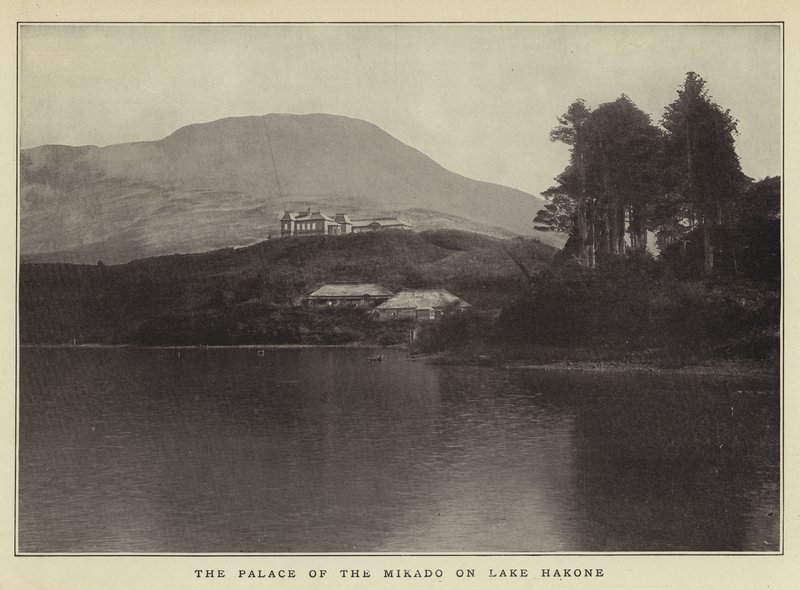 The Palace of the Mikado på Lake Hakone av Japanese Photographer
