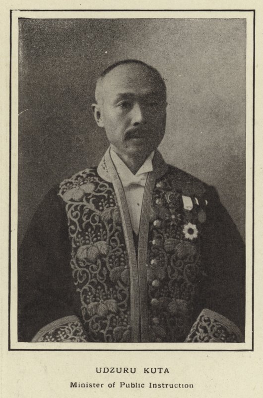 Udzuru Kuta, minister for offentlig instruksjon av Japanese Photographer