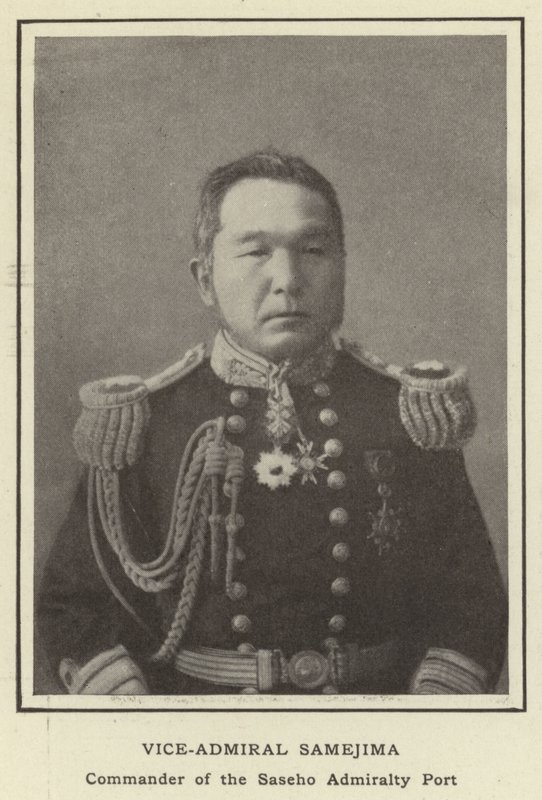 Viseadmiral Samejima, sjef for Saseho Admiralty Port av Japanese Photographer