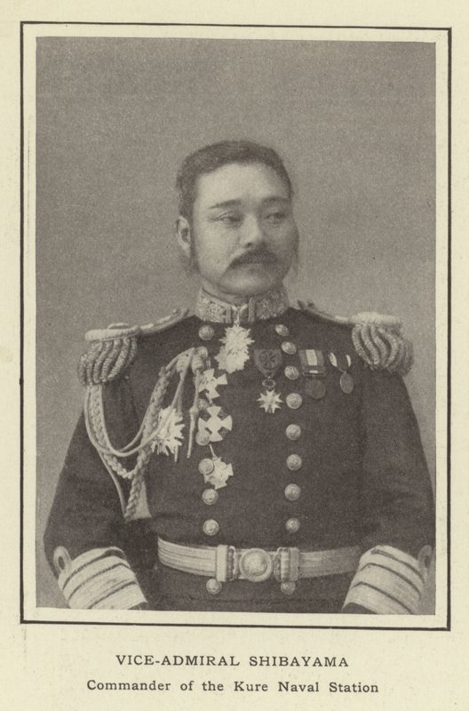 Viseadmiral Shibayama, sjef for Kure Naval Station av Japanese Photographer