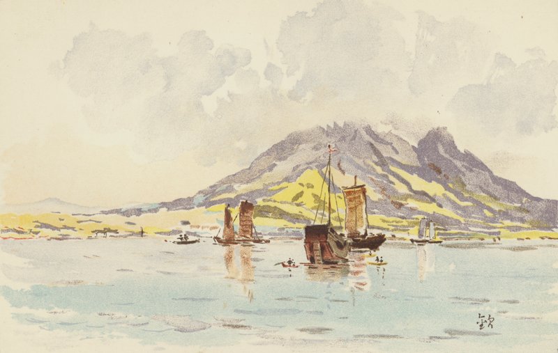 ho-up-shan sett fra ta-李恩-wan (unntatt RO film litho) av Japanese School