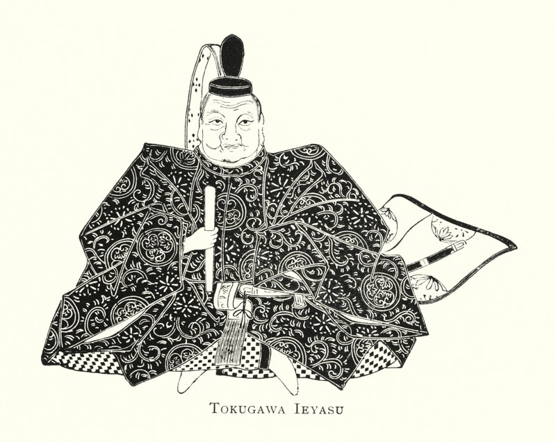 Ieyasu Tokugawa av Japanese School