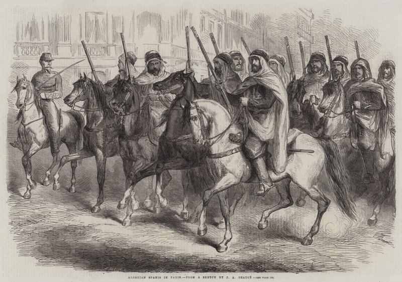 Algeriske Spahis i Paris av Jean Adolphe Beauce