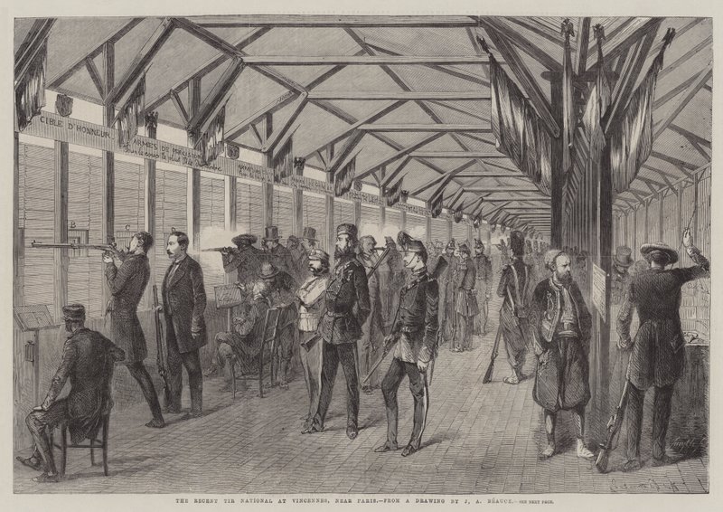 The Recent Tir National i Vincennes, nær Paris av Jean Adolphe Beauce