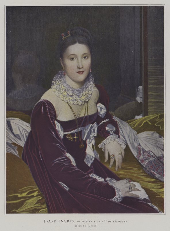 Portrett av Madame de Senonnes av Jean Auguste Dominique (after) Ingres