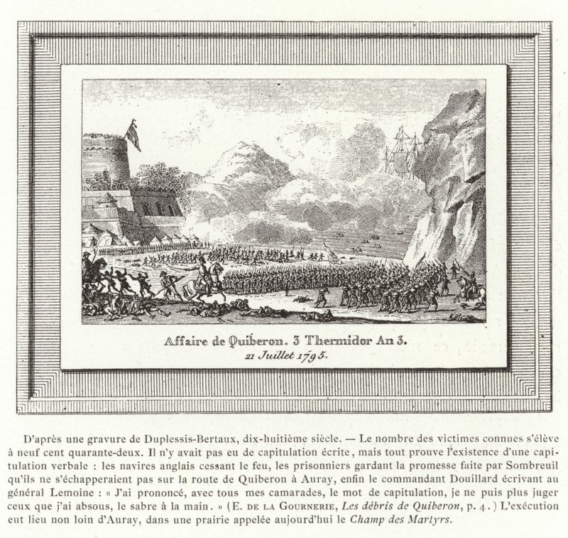 Slaget ved Quiberon, Frankrike, 21. juli 1795 av Jean Duplessis Bertaux