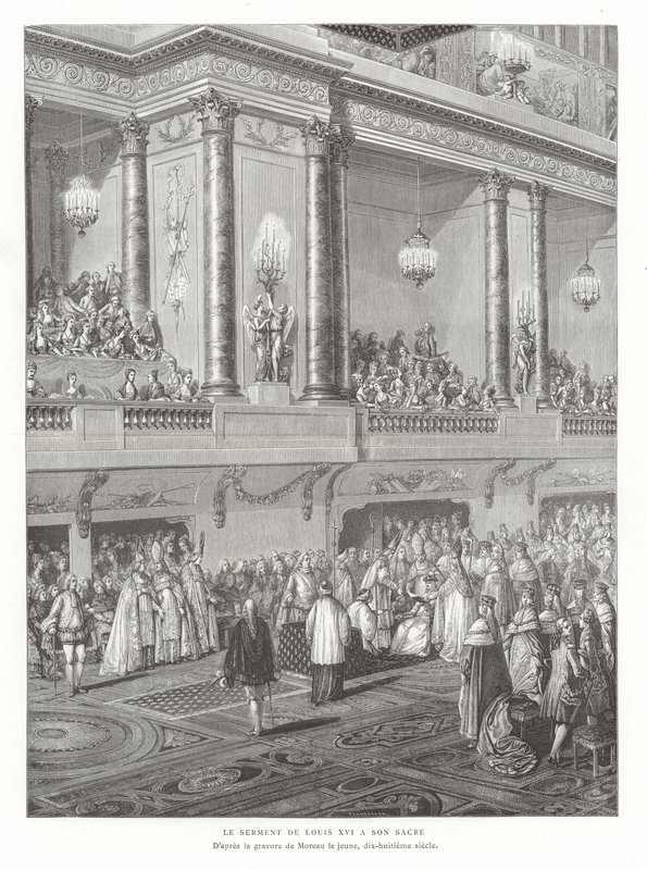 Kroningseden til kong Louis XVI av Frankrike, 1775 av Jean Michel the Younger Moreau