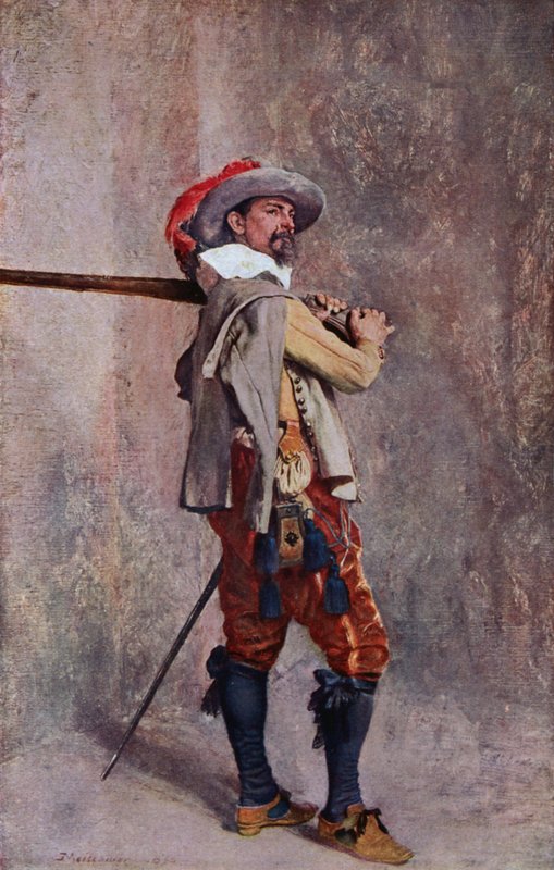 En musketer fra tiden til Louis XIII av Frankrike av Jean Louis Ernest (after) Meissonier