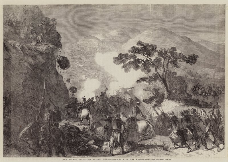 Den franske ekspedisjonen mot Marokko, kjempe med Beni-Snassen av Jean Adolphe Beauce