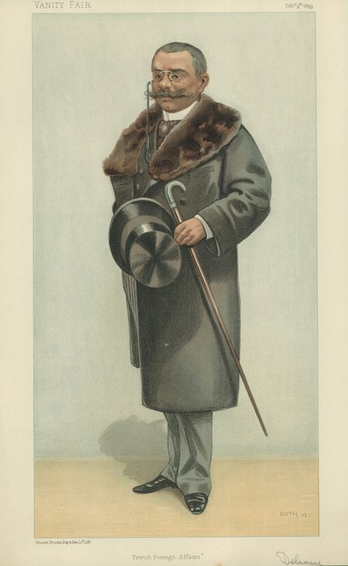 M Theophile Delcasse (farge litho) av Jean Baptiste (after) Guth