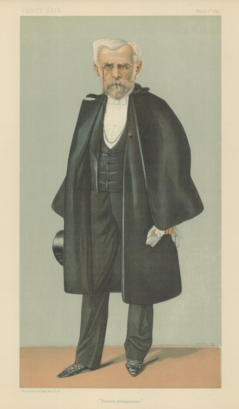 Baronen Chaudron de Coucel (farge litho) av Jean Baptiste (after) Guth