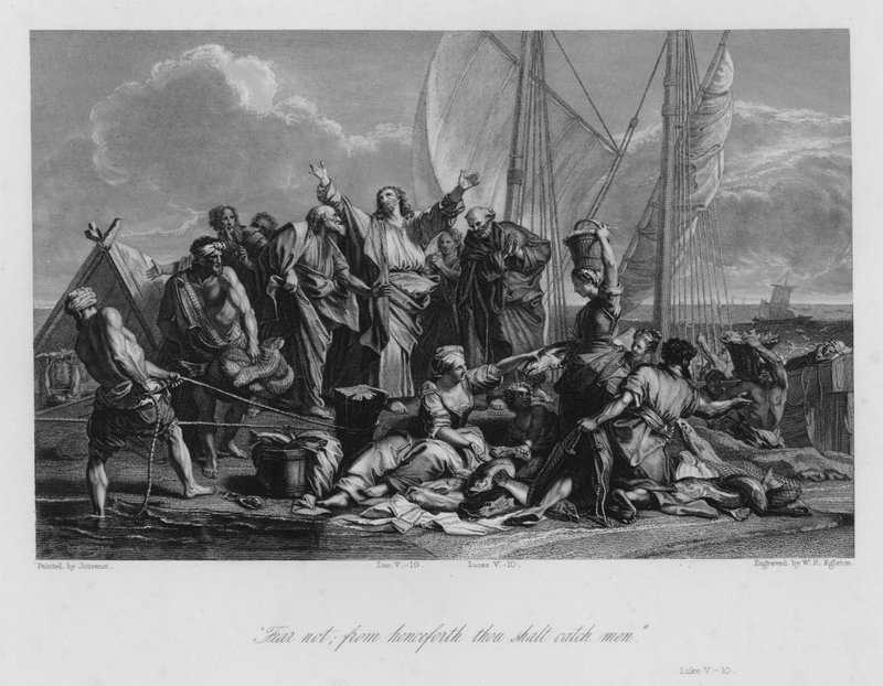 Mirakuløst utkast til fisk, Luke V av Jean Baptiste (after) Jouvenet