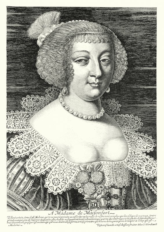 Madame de Maisonfort (gravering) av Jean Baptiste Alexandre (after) Le Blond