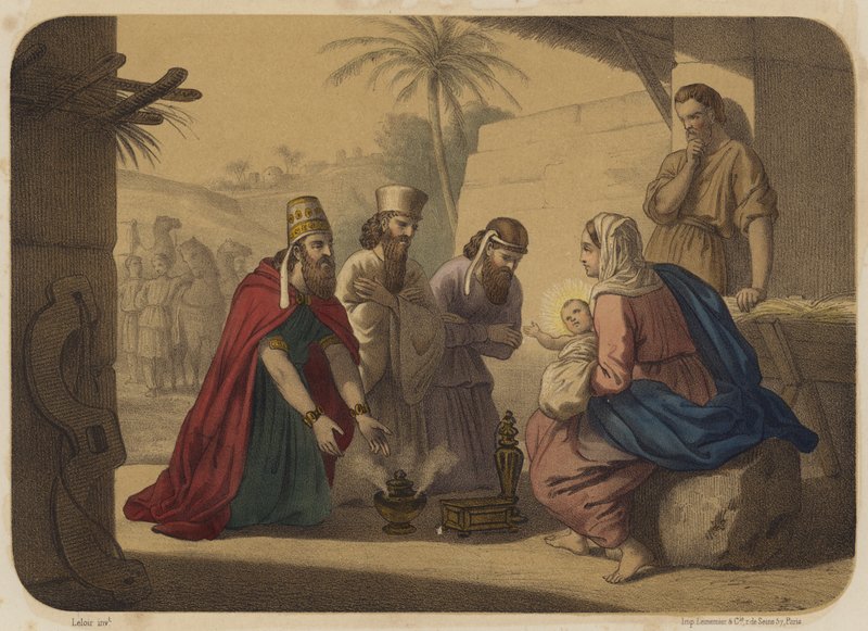 Tilbedelse av Magi av Jean Baptiste Auguste Leloir