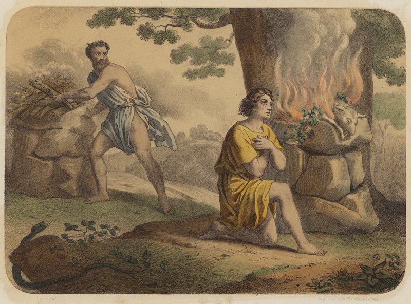 kain og abel av Jean Baptiste Auguste Leloir