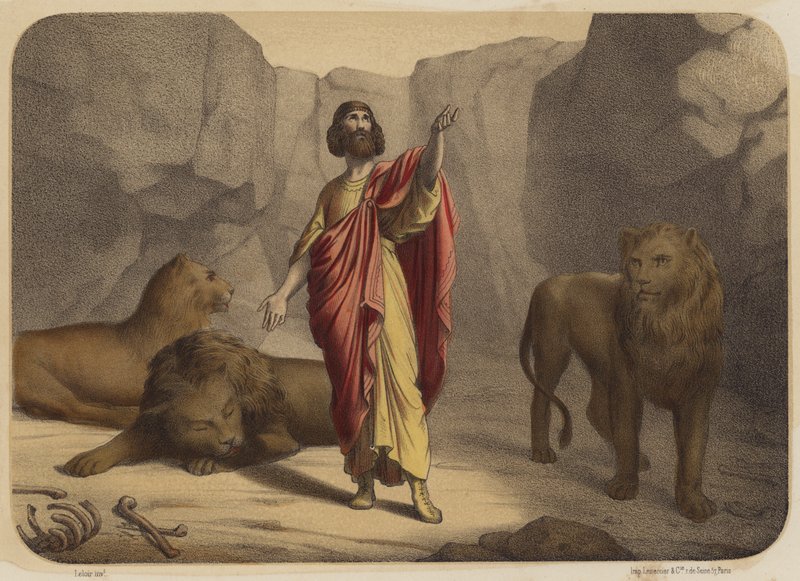 Daniel i løvehulen av Jean Baptiste Auguste Leloir