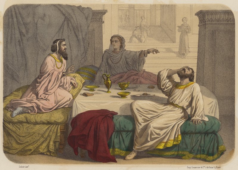 Esther av Jean Baptiste Auguste Leloir
