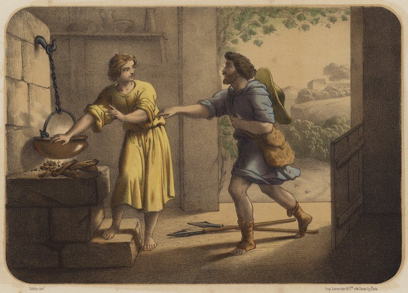 Jakob og Esau av Jean Baptiste Auguste Leloir