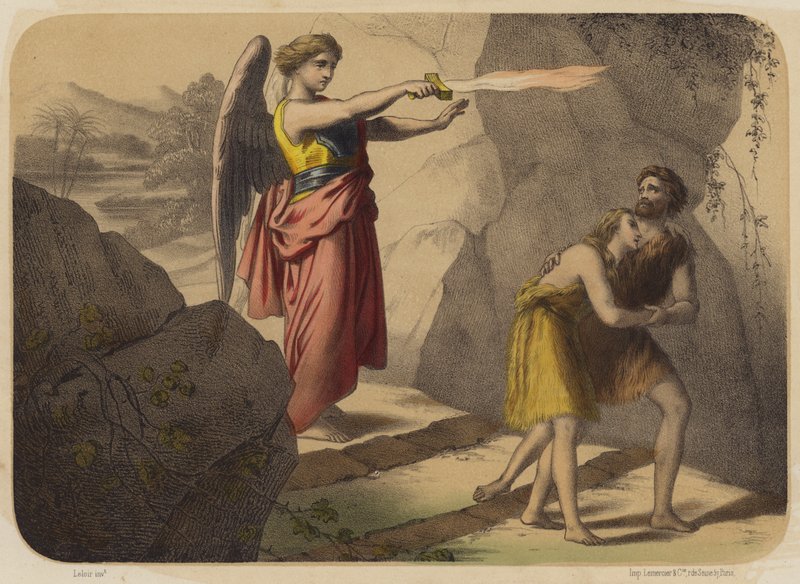 paradis tapt av Jean Baptiste Auguste Leloir