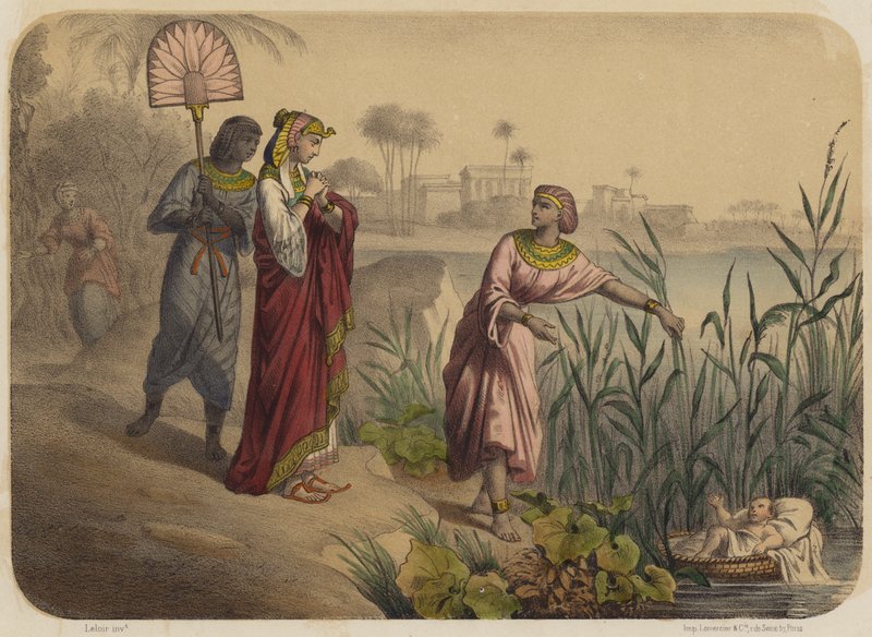 Moses redder vann av Jean Baptiste Auguste Leloir