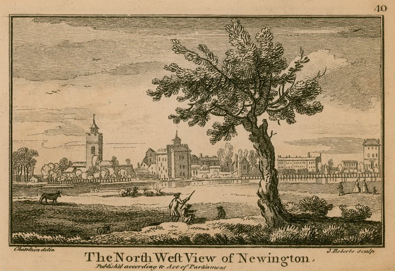 Den nordvestlige utsikten over Newington av Jean Baptiste Claude Chatelain