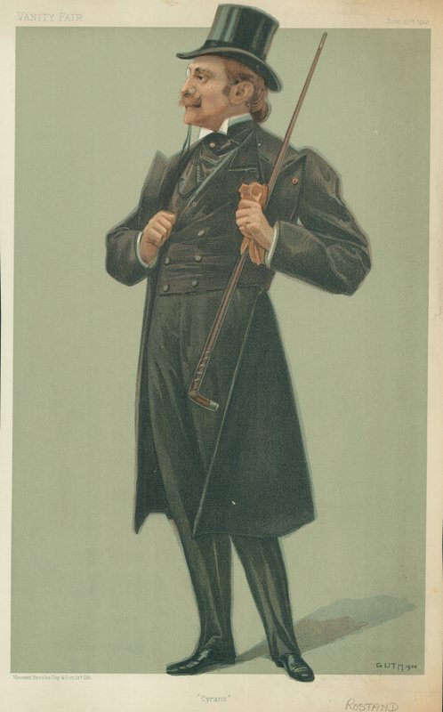 M Edmond Rostand, Cyrano, 20. juni 1901, tegneserie Vanity Fair av Jean Baptiste Guth