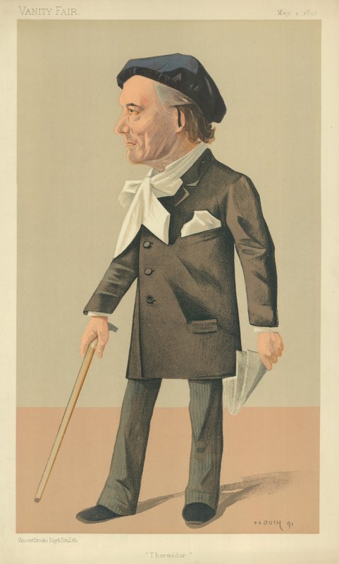 M Victorien Sardou, Thermidor, 2. mai 1890, tegneserie Vanity Fair av Jean Baptiste Guth