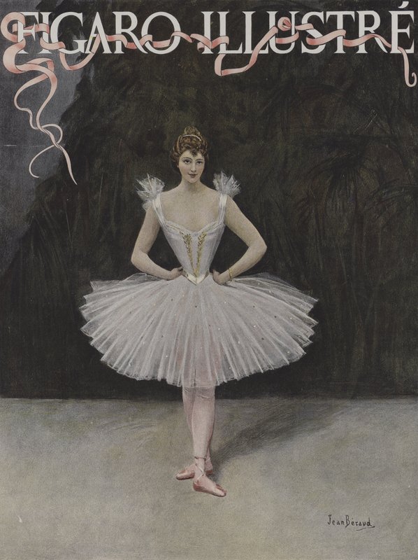 Danseren. Forside av Le Figaro Illustre, februar 1895 av Jean Beraud