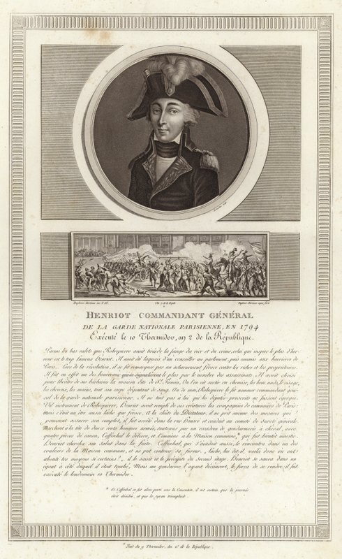 Portrett av Francois Hanriot av Jean Duplessi-Bertaux