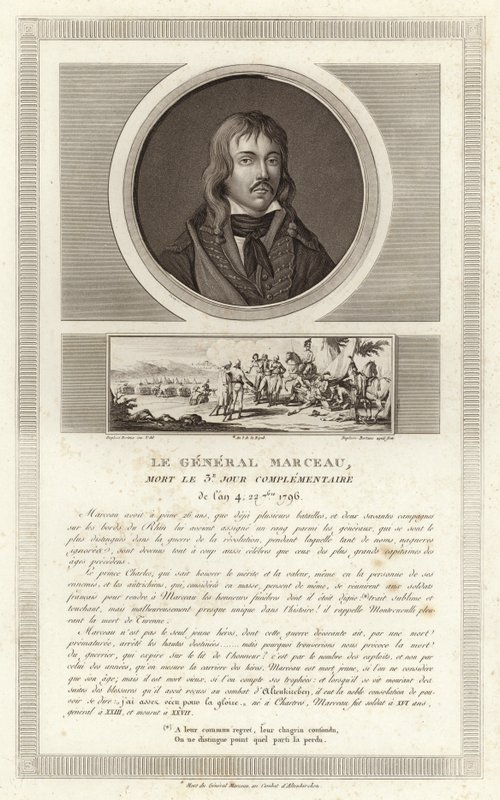 Portrett av Francois Severin Marceau-Desgraviers av Jean Duplessi Bertaux