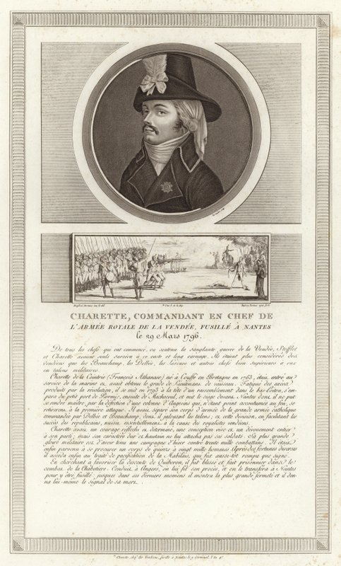 Portrett av Francois de Charette av Jean Duplessi Bertaux
