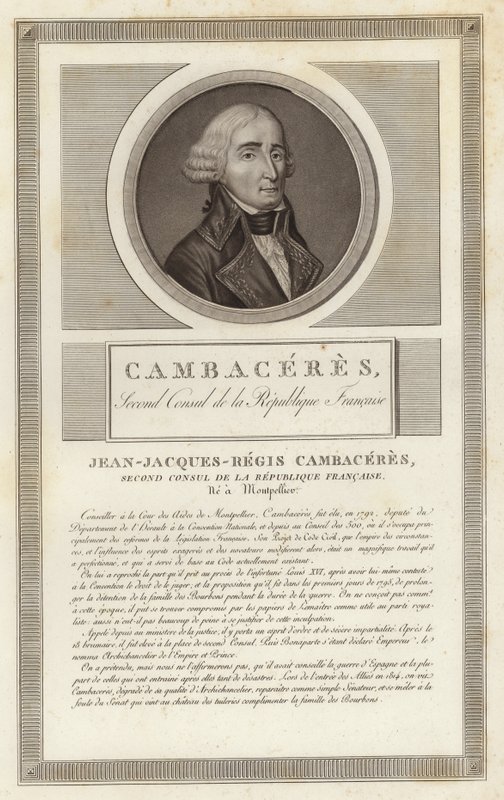 Portrett av Jean Jacques Regis de Cambaceres av Jean Duplessi-Bertaux