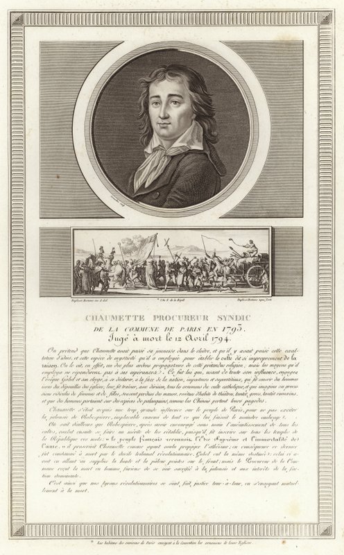 Portrett av Pierre Gaspard Chaumette av Jean Duplessi Bertaux
