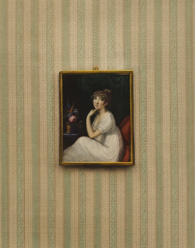 Portrett av dronning Caroline, kone til kong George IV av Jean Francois Marie Huet Villiers