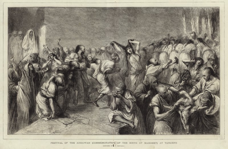 Aissawah-festivalen av Jean Francois Portaels