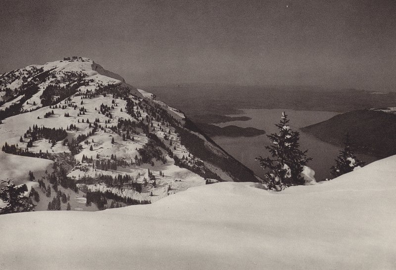 Rigi im Winter (s/hvitt bilde) av Jean Gaberell