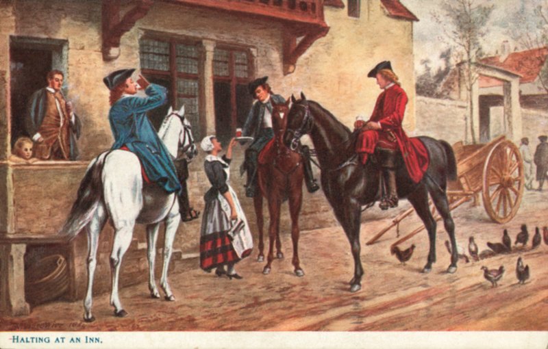 Stopper på et vertshus av Jean Louis Ernest after Meissonier