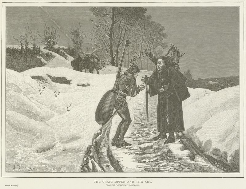 Gresshoppen og mauren av Jehan Georges Vibert