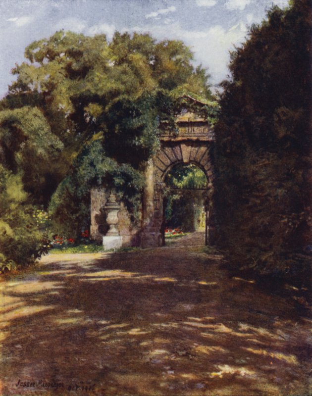 Chiswick House, The Inigo Jones Gateway (farge litho) av Jessie MacGregor