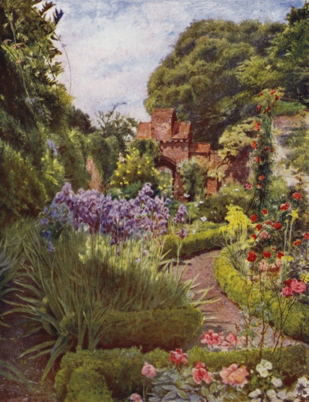 Fulham, Gateway between Walled Garden and Grounds (farge litho) av Jessie MacGregor
