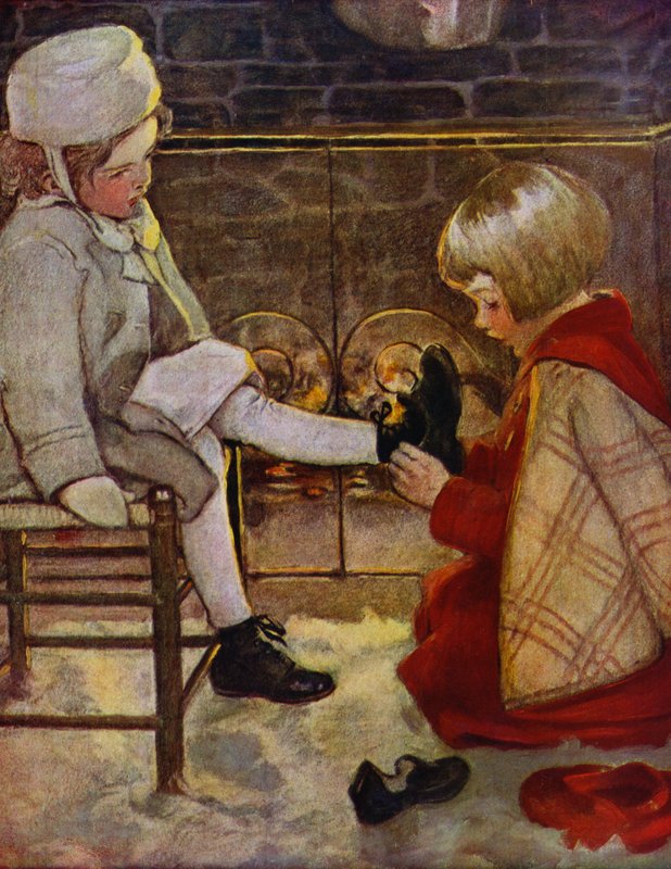 En moderne Askepott (farge litho) av Jessie Willcox Smith