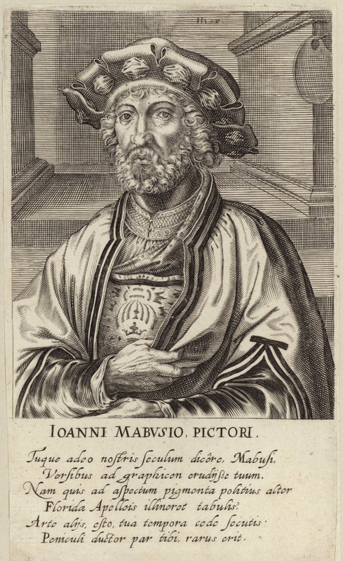 Portrett av Jan Mabuse av Johan Wierix