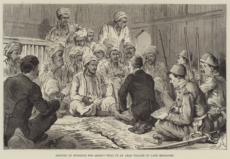 Få opp bevis for Arabis rettssak i en arabisk landsby ved Lake Menzaleh av Johann Nepomuk Schonberg