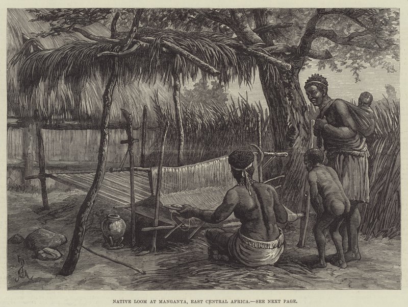 Innfødt vevstol i Manganya, Øst-Sentral-Afrika av Johann Nepomuk Schonberg