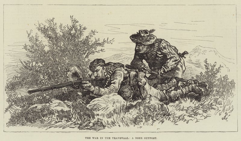 The War in the Transvaal, en Boer Outpost av Johann Nepomuk Schonberg