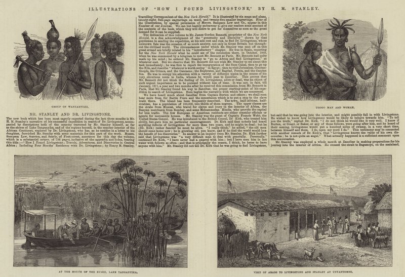 Illustrasjoner av How I Found Livingstone, av H M Stanley av Johann Baptist Zwecker