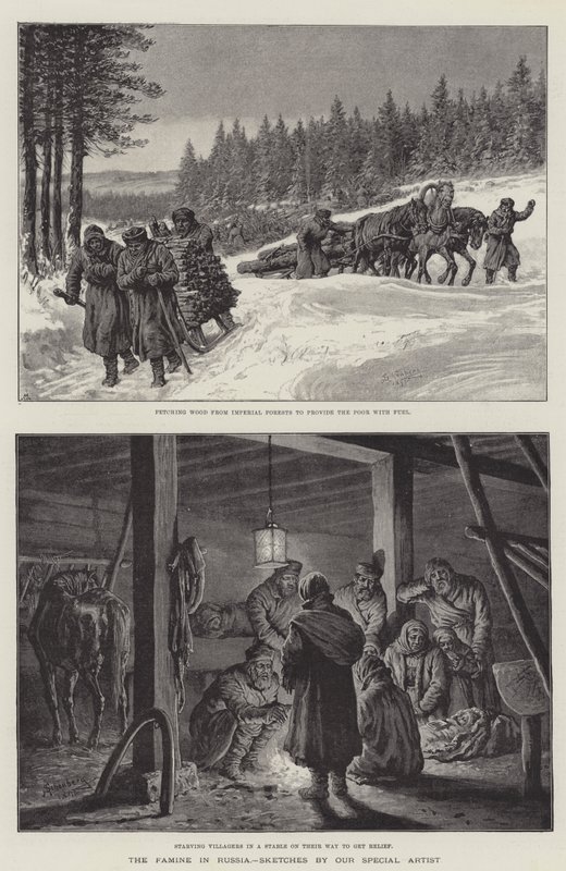 Hungersnøden i Russland av Johann Nepomuk Schonberg