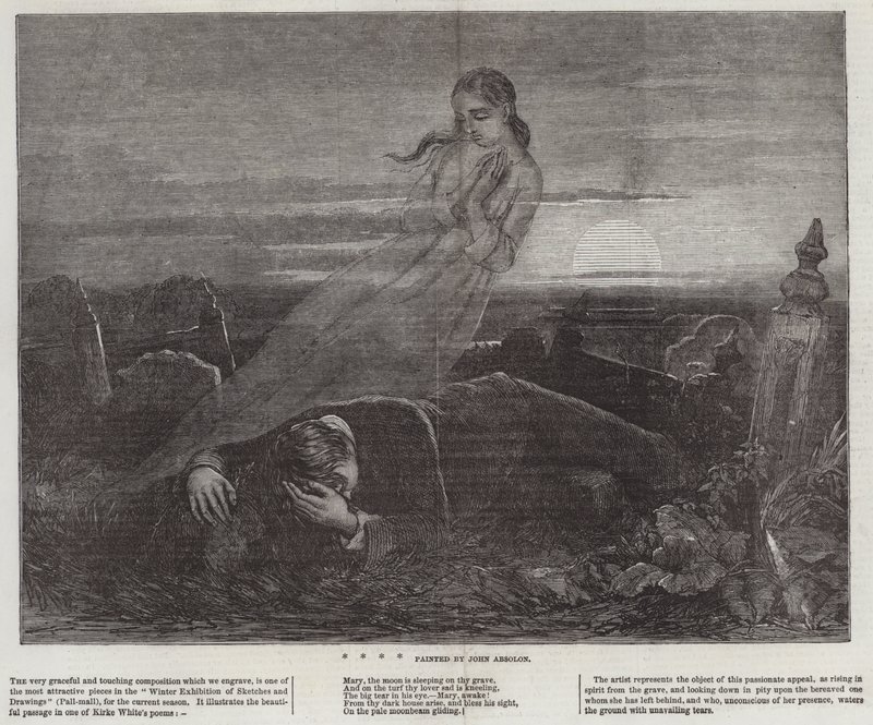 Dead Man Angel Grave Soloppgang av John Absolon
