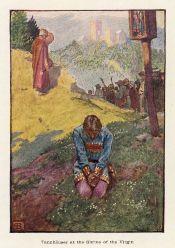 Tannhauser ved Jomfruens helligdom av John Byam Liston Shaw
