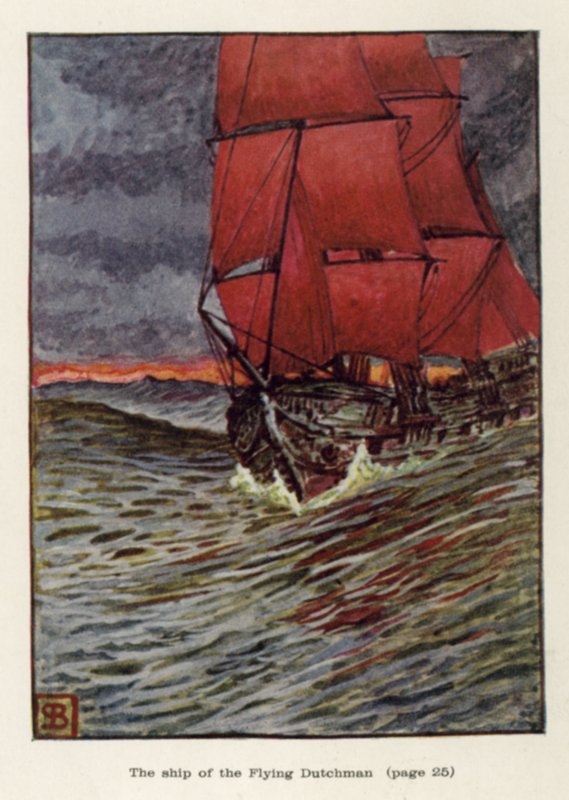 Skipet til den flygende hollenderen av John Byam Liston Shaw